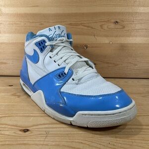 VTG Nike Air Flight '89 Basketball Shoes Men’s 11 White Blue 2002 - 624012 145